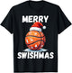 Merry Swishmas Basketball Cool Christmas Xmas Men Boys Kids T-Shirt - T-Shirt | Black