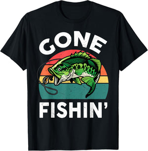 Boys Gone Fishing-Shirt Youth Men Bass Fish Funny Fisherman T-Shirt - T-Shirt | Black
