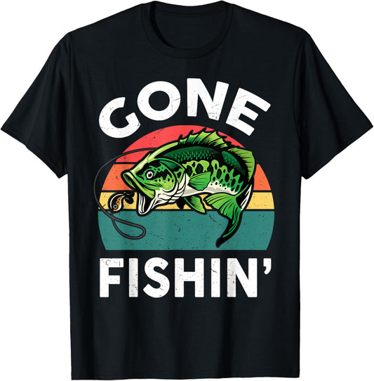 Boys Gone Fishing-Shirt Youth Men Bass Fish Funny Fisherman T-Shirt - T-Shirt | Black
