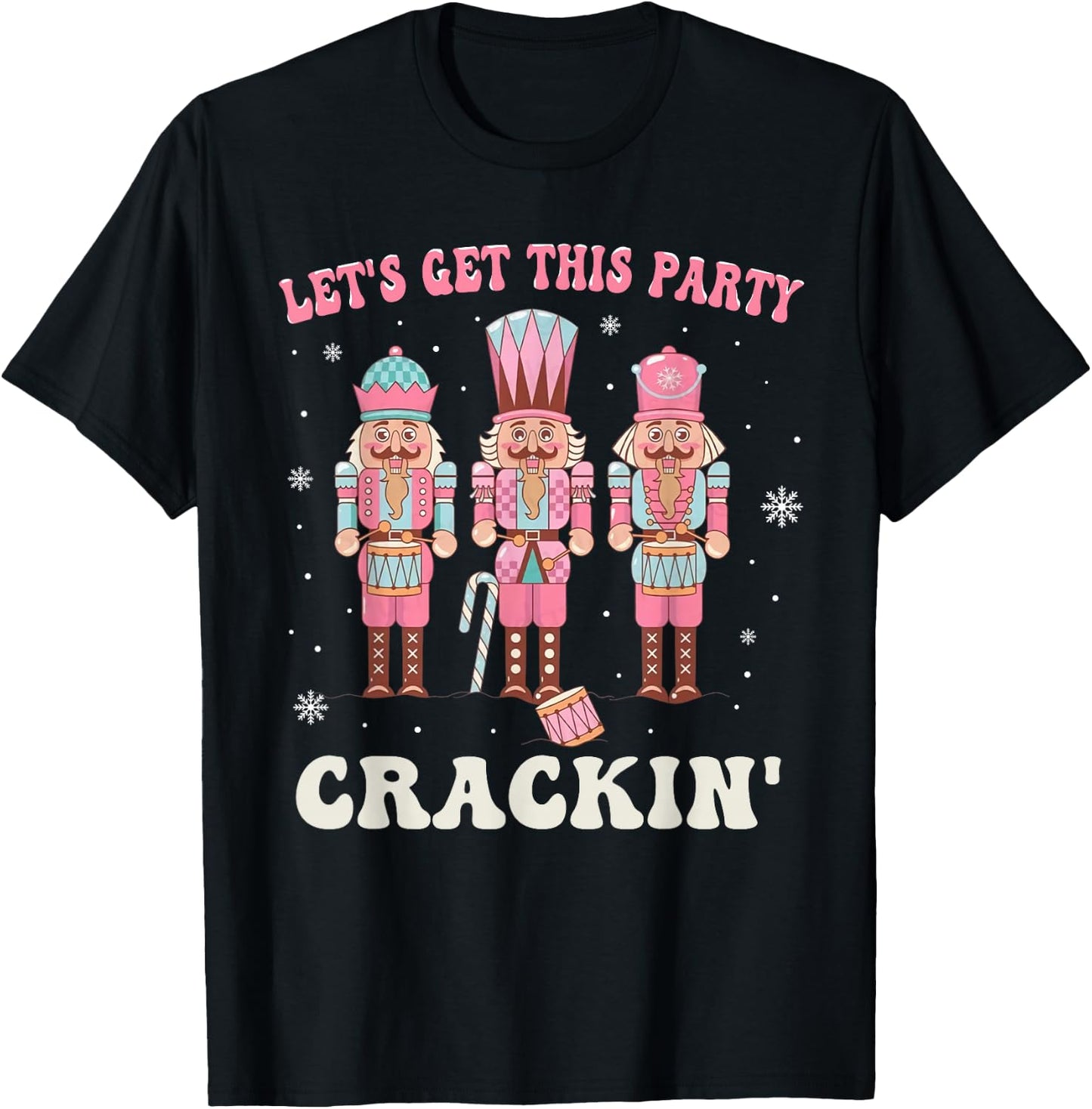 Let's Get This Party Crackin' Nutcracker Pajamas Girl Kid T-Shirt - T-Shirt | Black