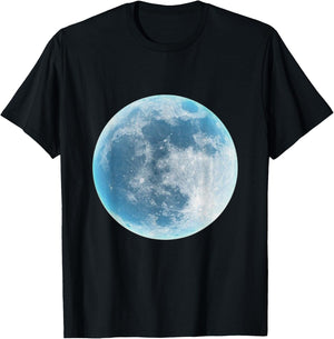 Moon Lunar Surface Full Space Galaxy Gray Green White T-Shirt - T-Shirt | Black
