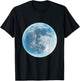 Moon Lunar Surface Full Space Galaxy Gray Green White T-Shirt - T-Shirt | Black
