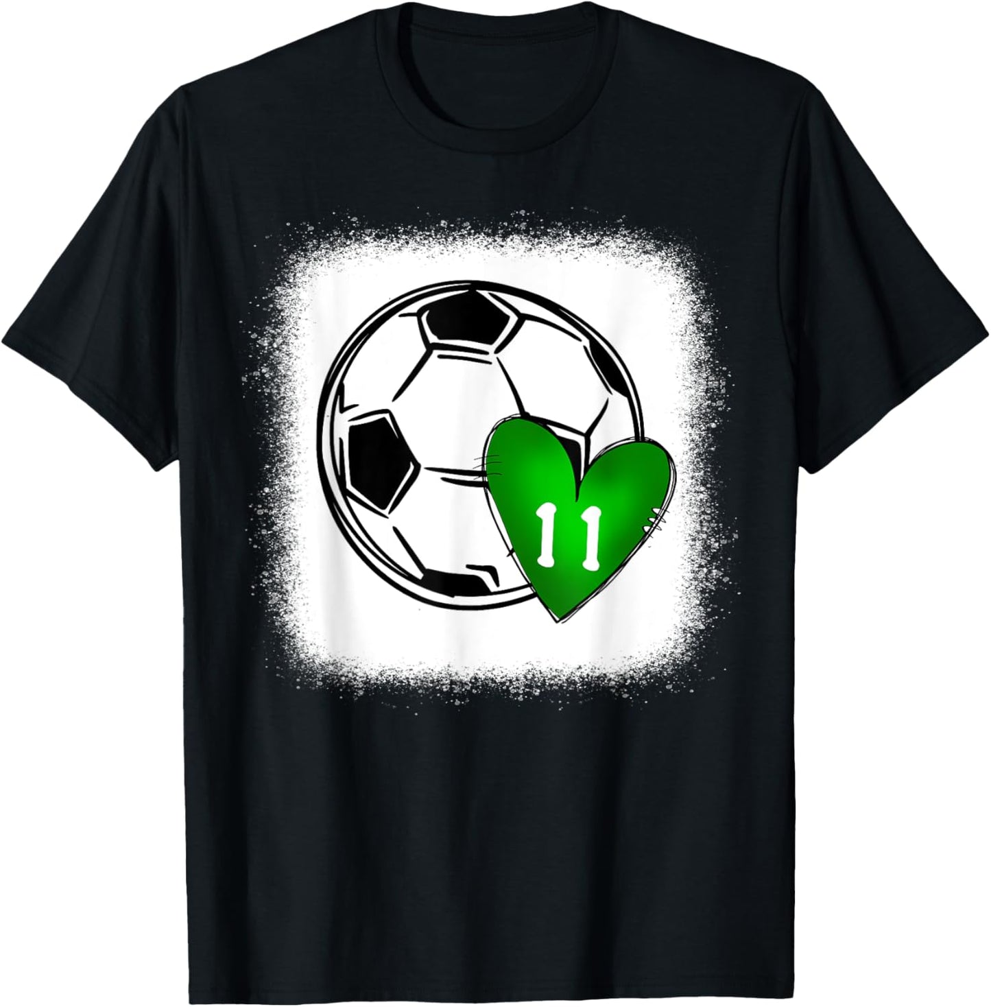 Custom Soccer Mom Number 11 Heart for Mom, Mommy T-Shirt - T-Shirt | Black