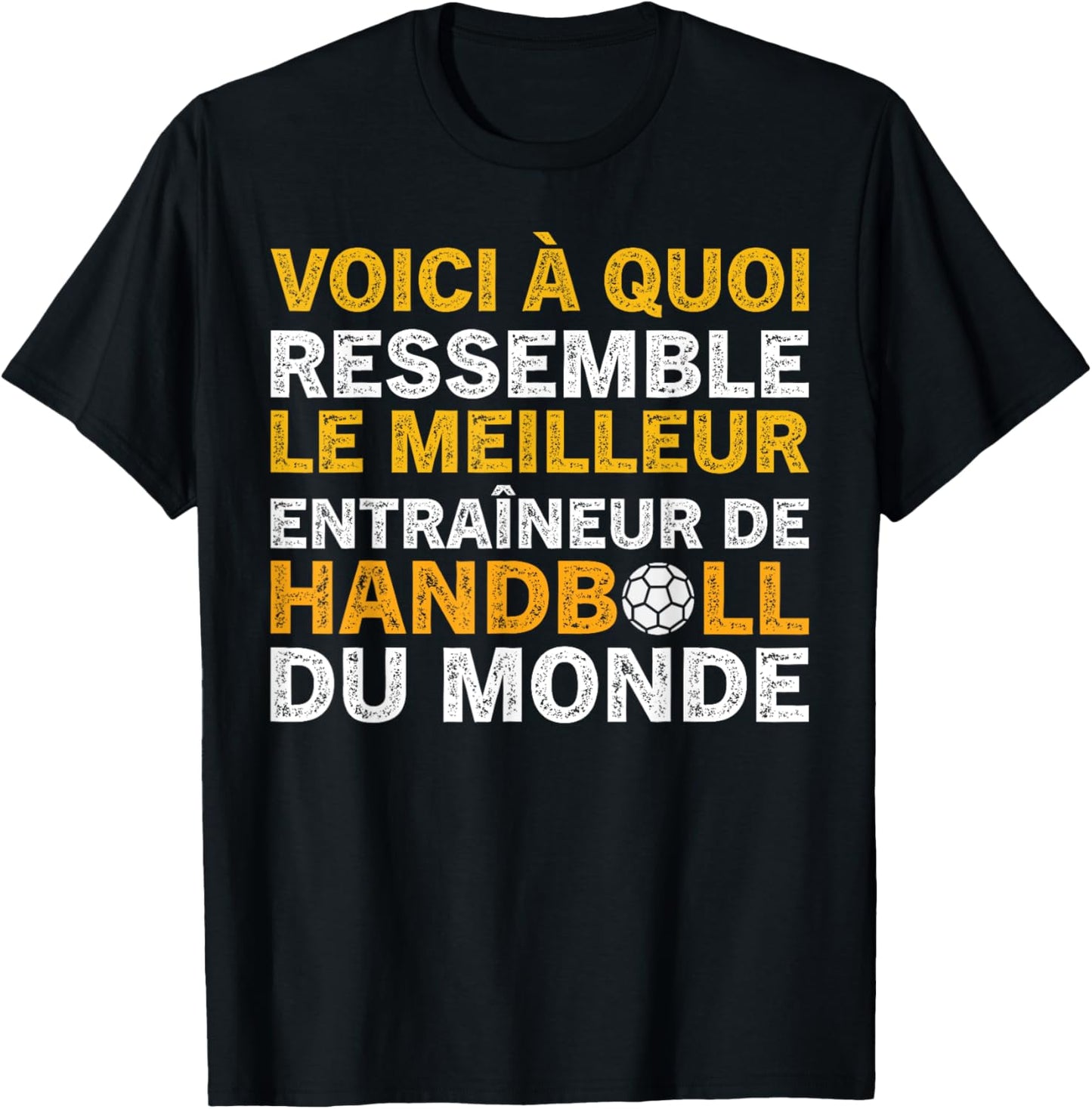 Funny Coach Best Handball Coach , Black, S T-Shirt - T-Shirt | Black