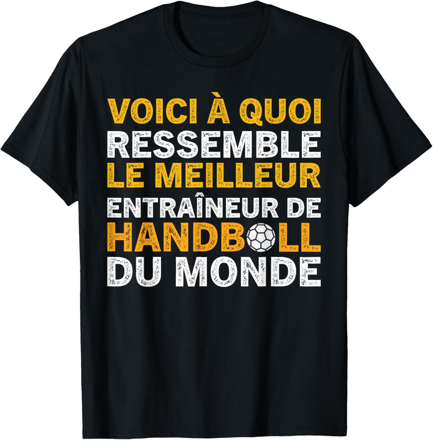 Funny Coach Best Handball Coach , Black, S T-Shirt - T-Shirt | Black