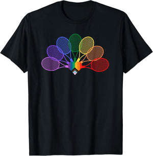 RPF Designs Rainbow Raquets T-Shirt - T-Shirt | Black