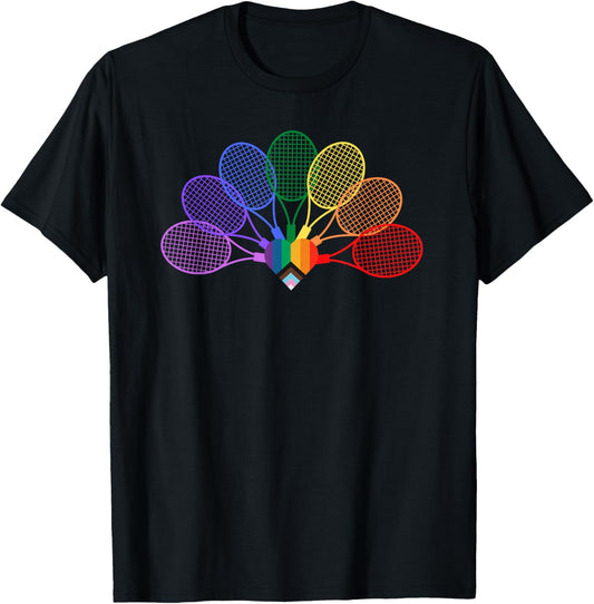 RPF Designs Rainbow Raquets T-Shirt - T-Shirt | Black