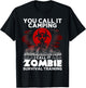 Funny Zombie Survival Camping Gift Boys Girls Cool Camp T-Shirt - T-Shirt | Black