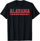 Alabama Softball Red Vintage Text T-Shirt - T-Shirt | Black