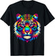 Tie-Dye Tiger Hippie Peace T-Shirt - T-Shirt | Black