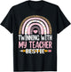 Twinning with my teacher bestie rainbow Matching teachers Women Kids T-Shirt - T-Shirt | Black