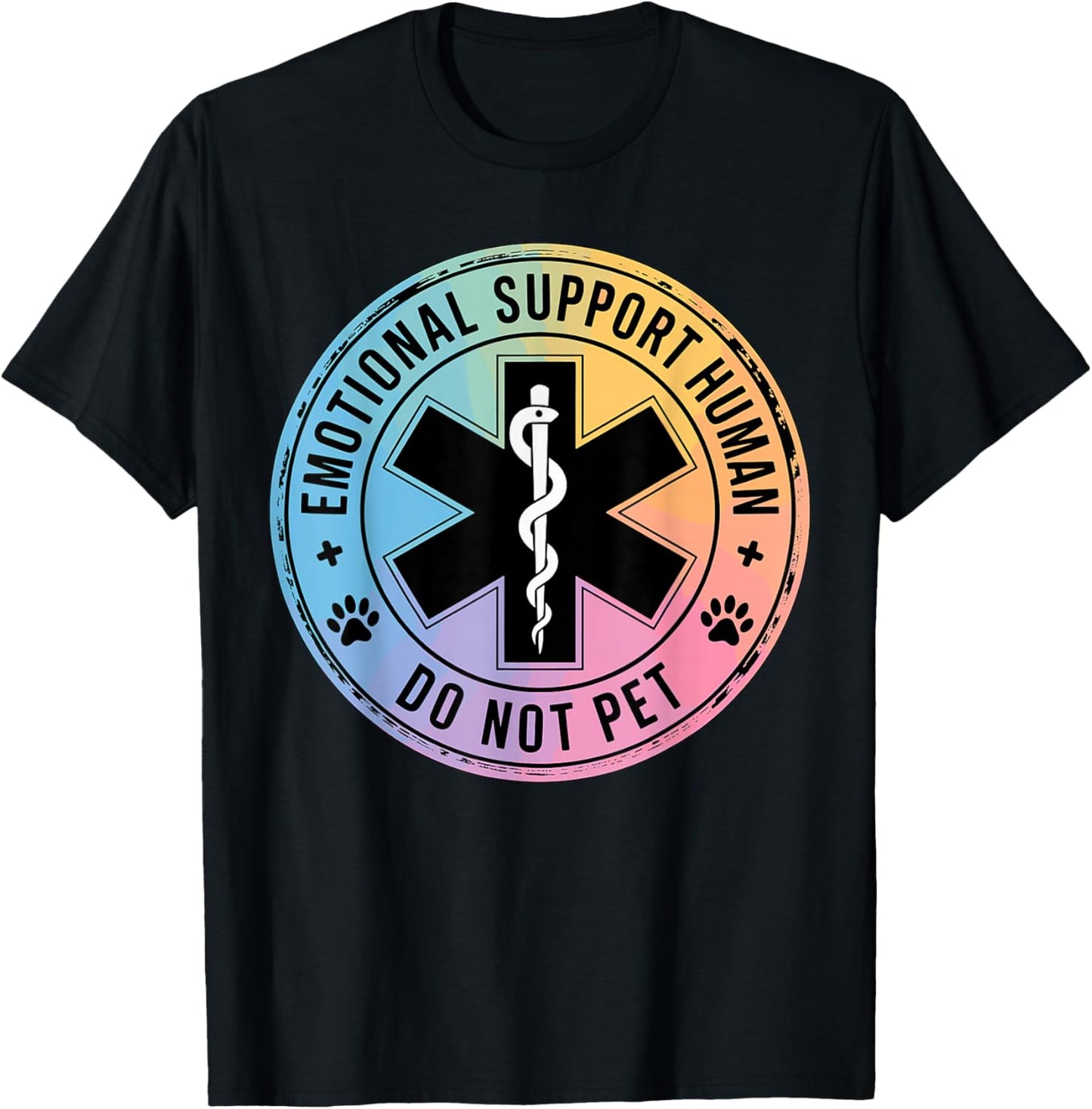 Emotional Support Human Do Not Pet T-Shirt - T-Shirt | Black