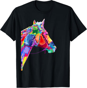 Horse Lover Gifts Equestrian Men HorseBack Riding T-Shirt - T-Shirt | Black
