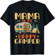 Mama of Happy Camper 1st Birthday Party Retro Mama T-Shirt - T-Shirt | Black