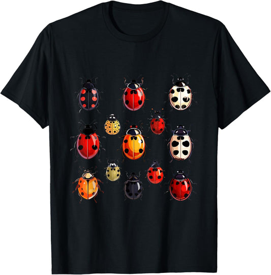 Ladybug Adult Kids Men Women Ladybug T-Shirt - T-Shirt | Black