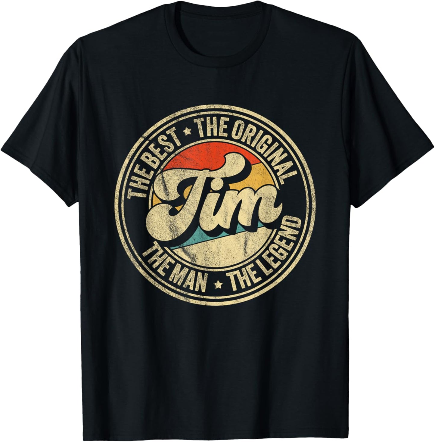 Retro Tim Name Saying Funny Tim T-Shirt - T-Shirt | Black