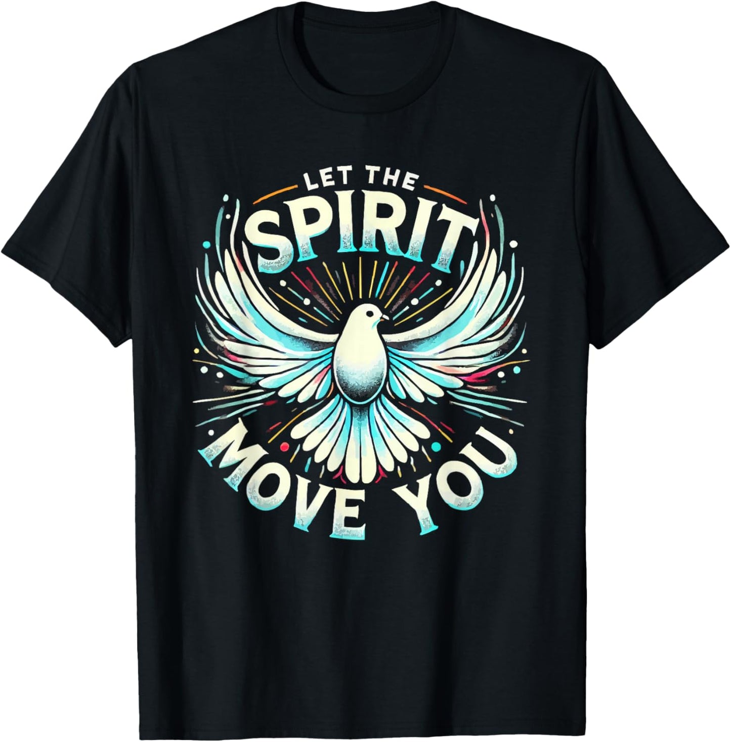 Holy Spirit I Love Jesus Christ Catholic Christian Faith T-Shirt - T-Shirt | Black