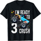 Kids 3rd Birthday Boy Monster Truck 3 Year Old Matching Family T-Shirt - T-Shirt | Black