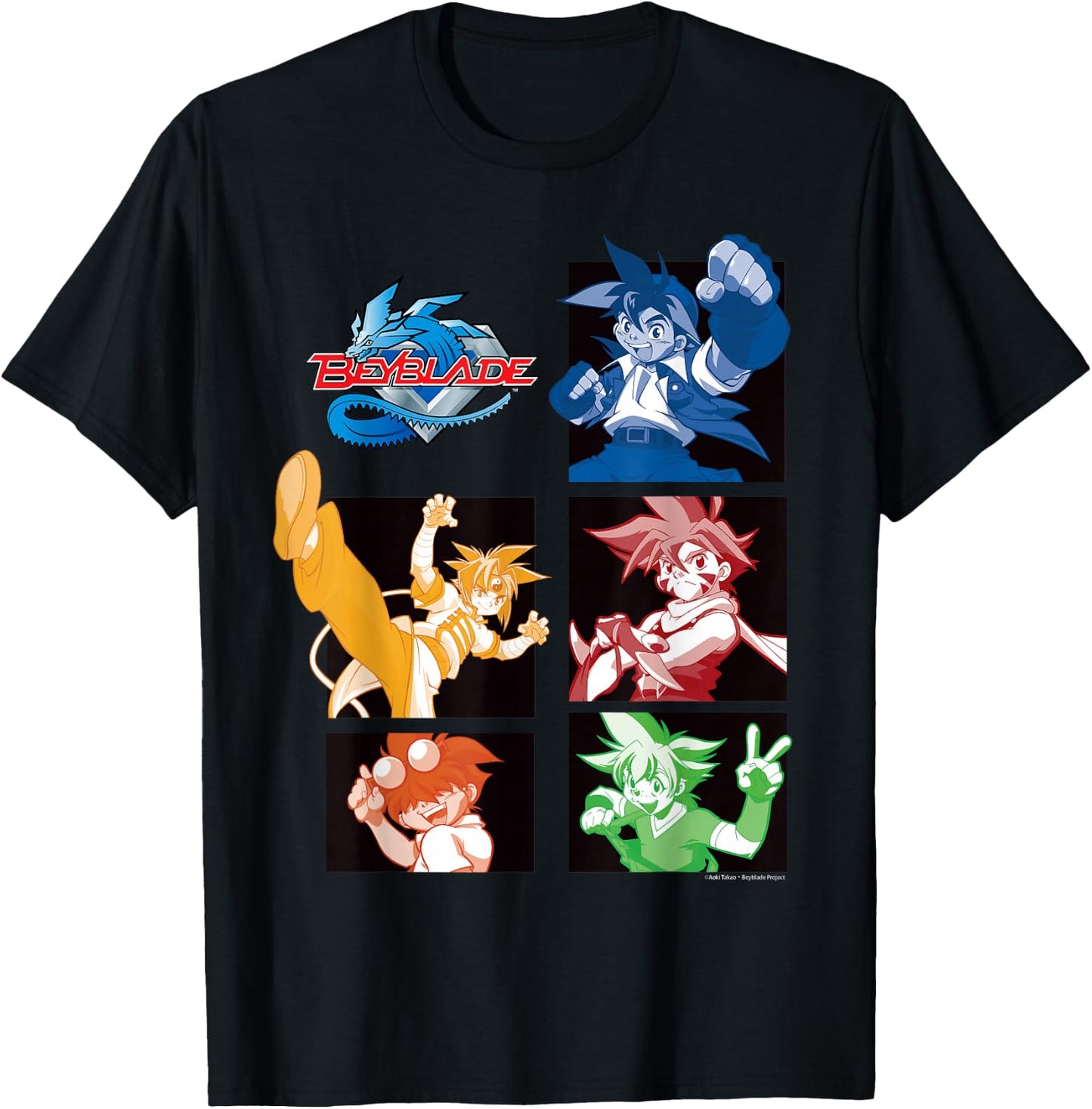 Beyblade GENERATON 1 BLADEBREAKERS Mono Dark T-Shirt - T-Shirt | Black