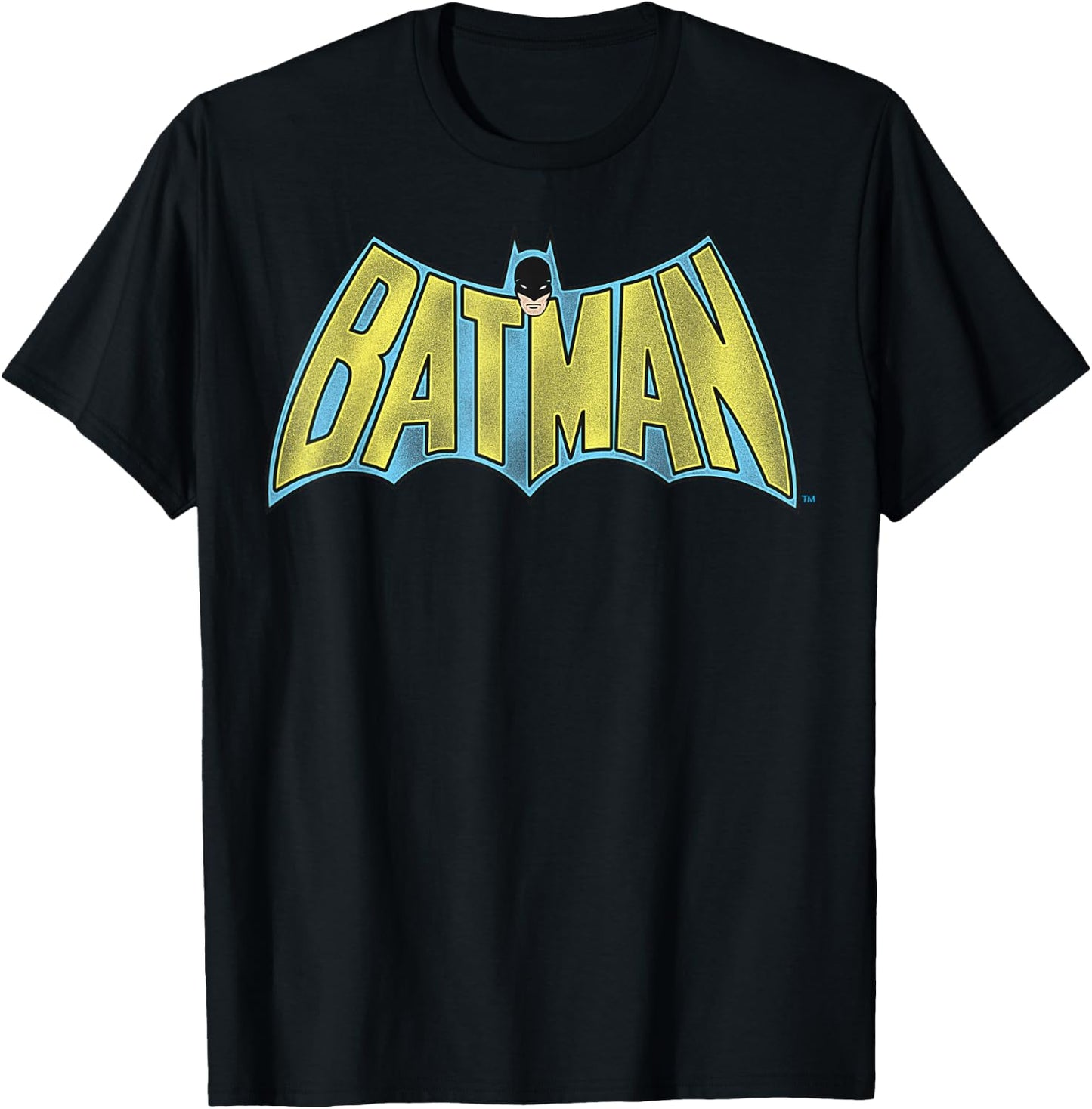 DC Comics Batman Vintage Bold Text Logo T-Shirt - T-Shirt | Black
