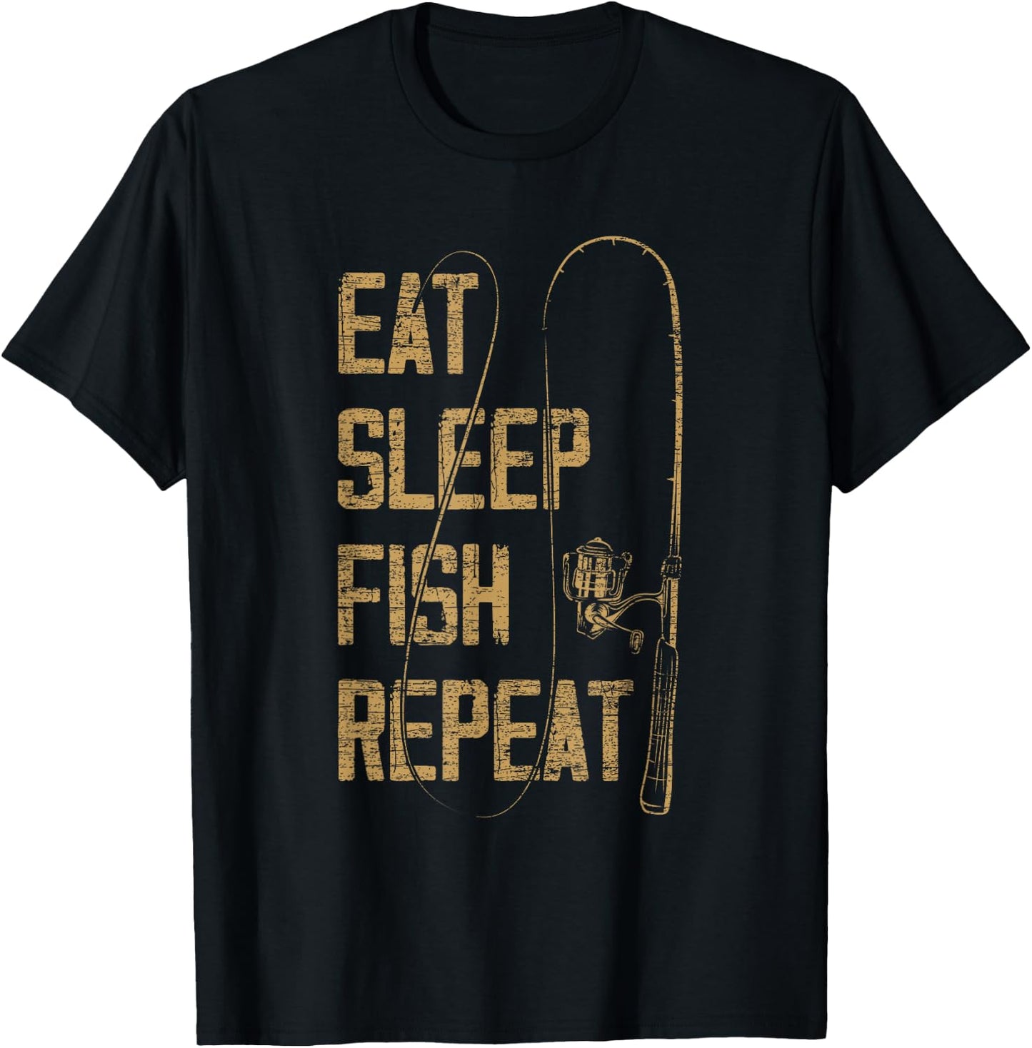 Nature Gift Father's Day Fisherman Fish T-Shirt - T-Shirt | Black