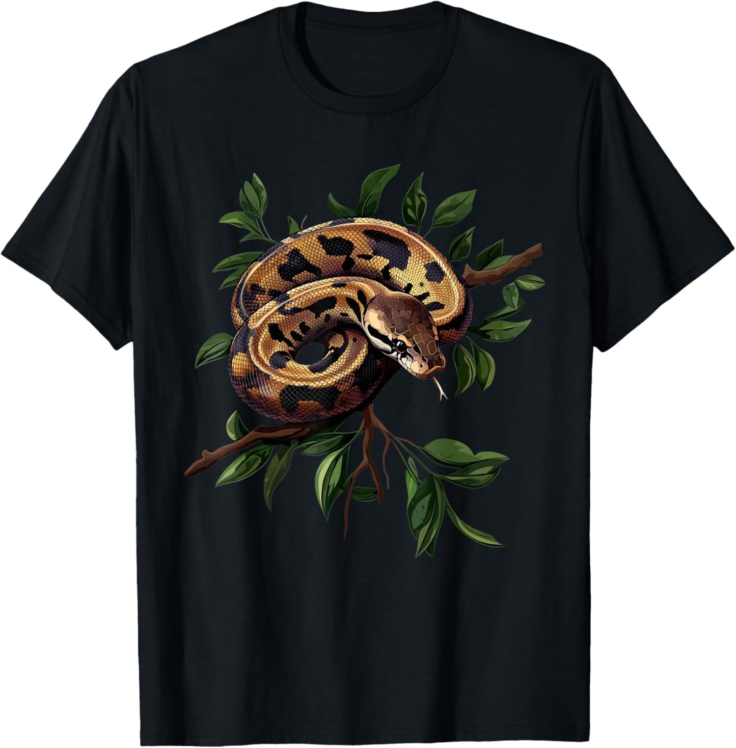 Funny King Python Lover Snakes Reptiles Python T-Shirt - T-Shirt | Black