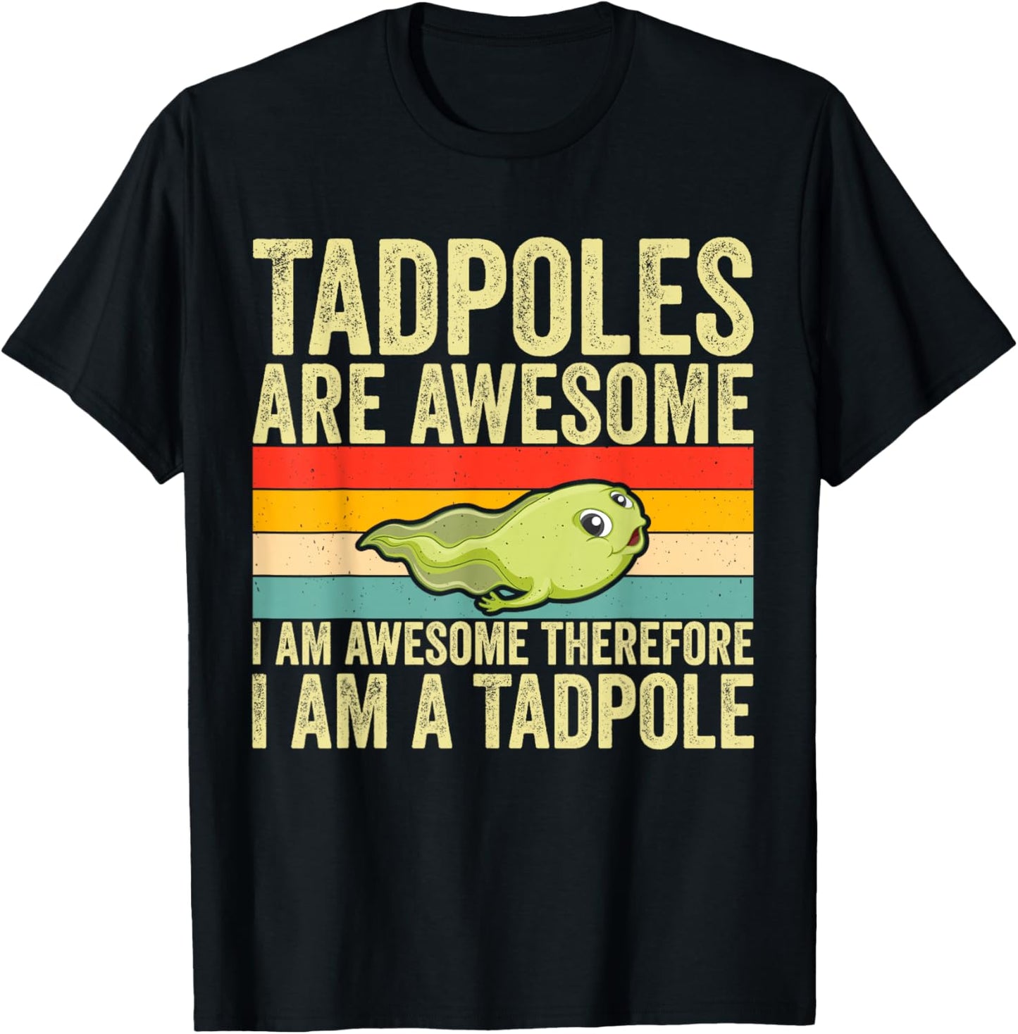 Funny Frog Tadpole Lovers Design Women Kids Tadpole T-Shirt - T-Shirt | Black