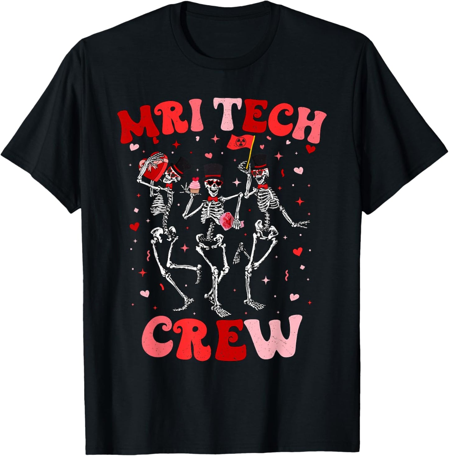 MRI Crew Radiology MRI Technologist MRI Tech Valentines T-Shirt - T-Shirt | Black