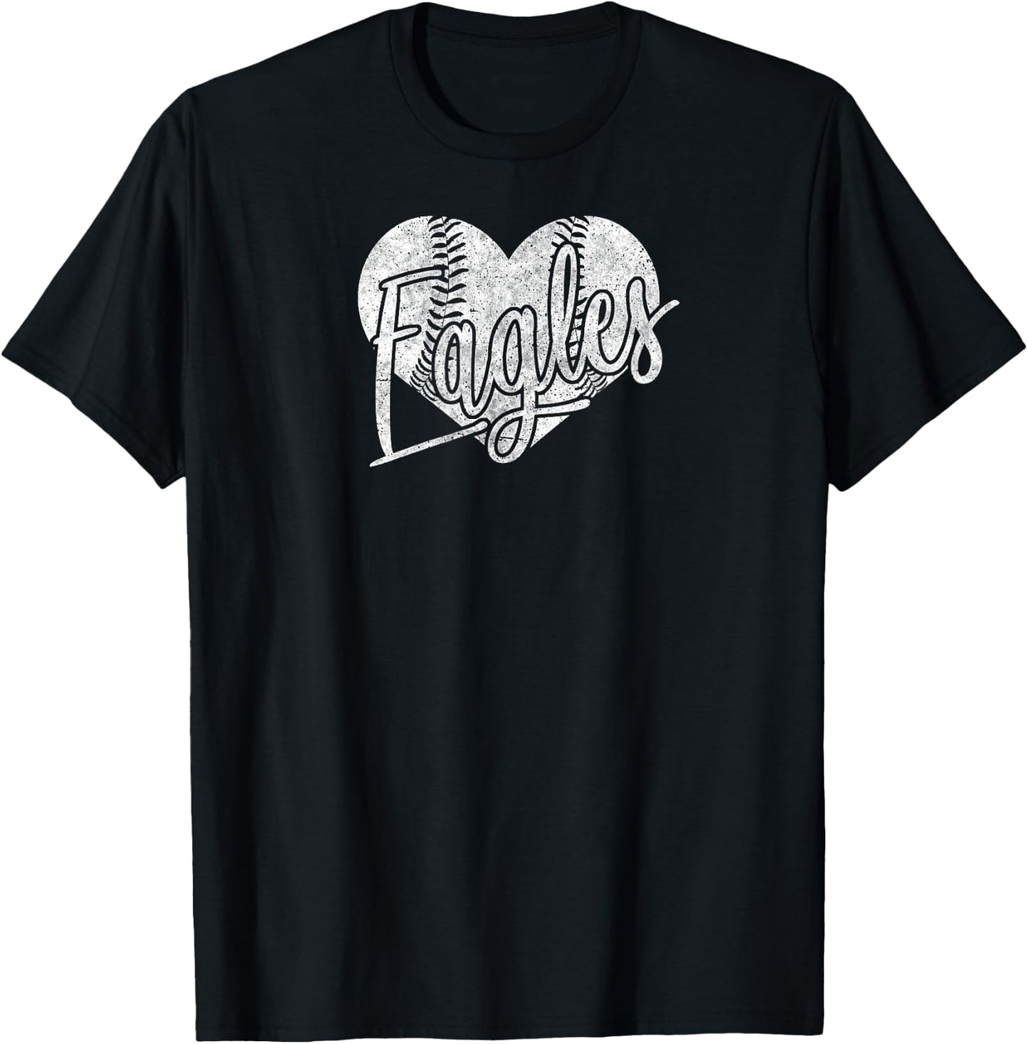 Eagles Baseball Softball Shirt High School Team Mascot Mom G T-Shirt - T-Shirt | Black
