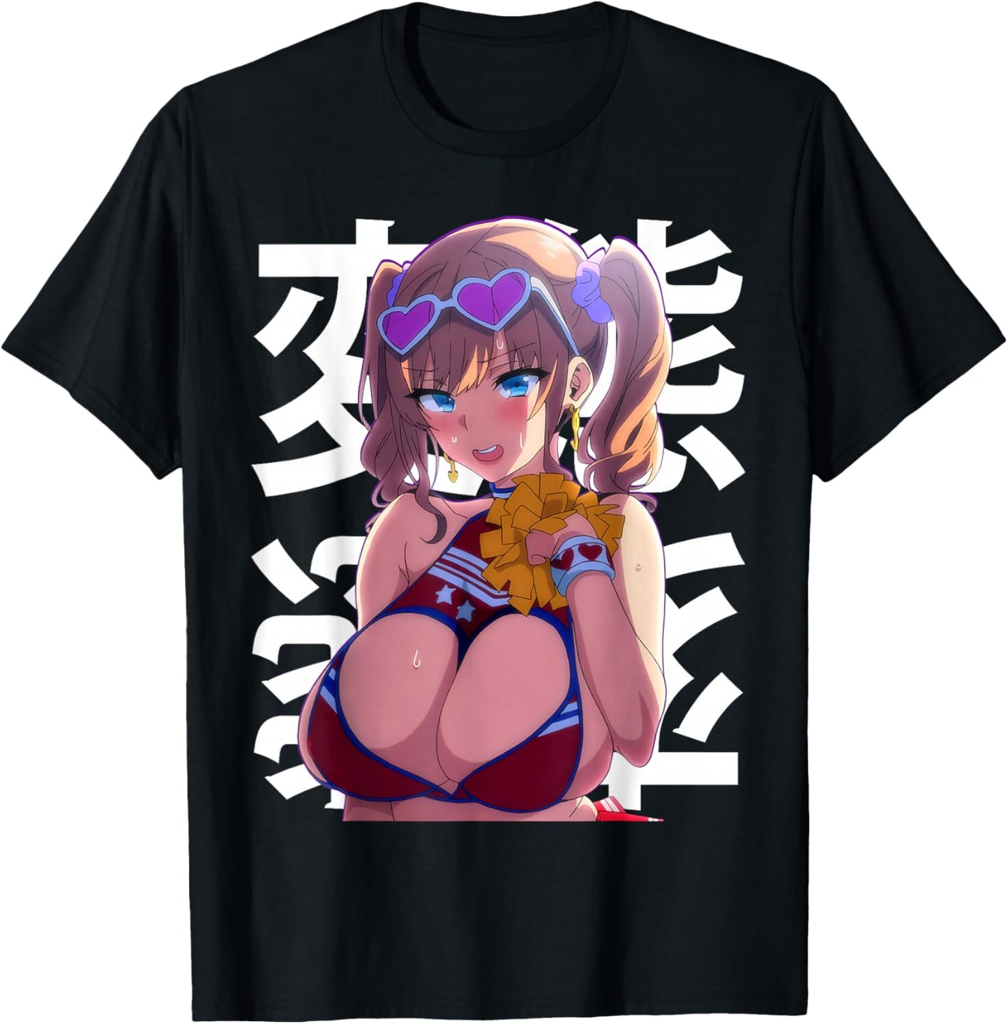 Japanese Netorare Anime Lewd Waifu Otaku Manga T-Shirt - T-Shirt | Black