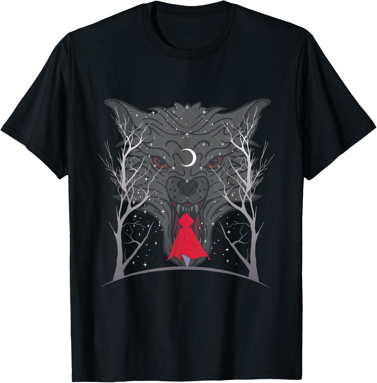 Wolf and Little red riding hood T-Shirt - T-Shirt | Black
