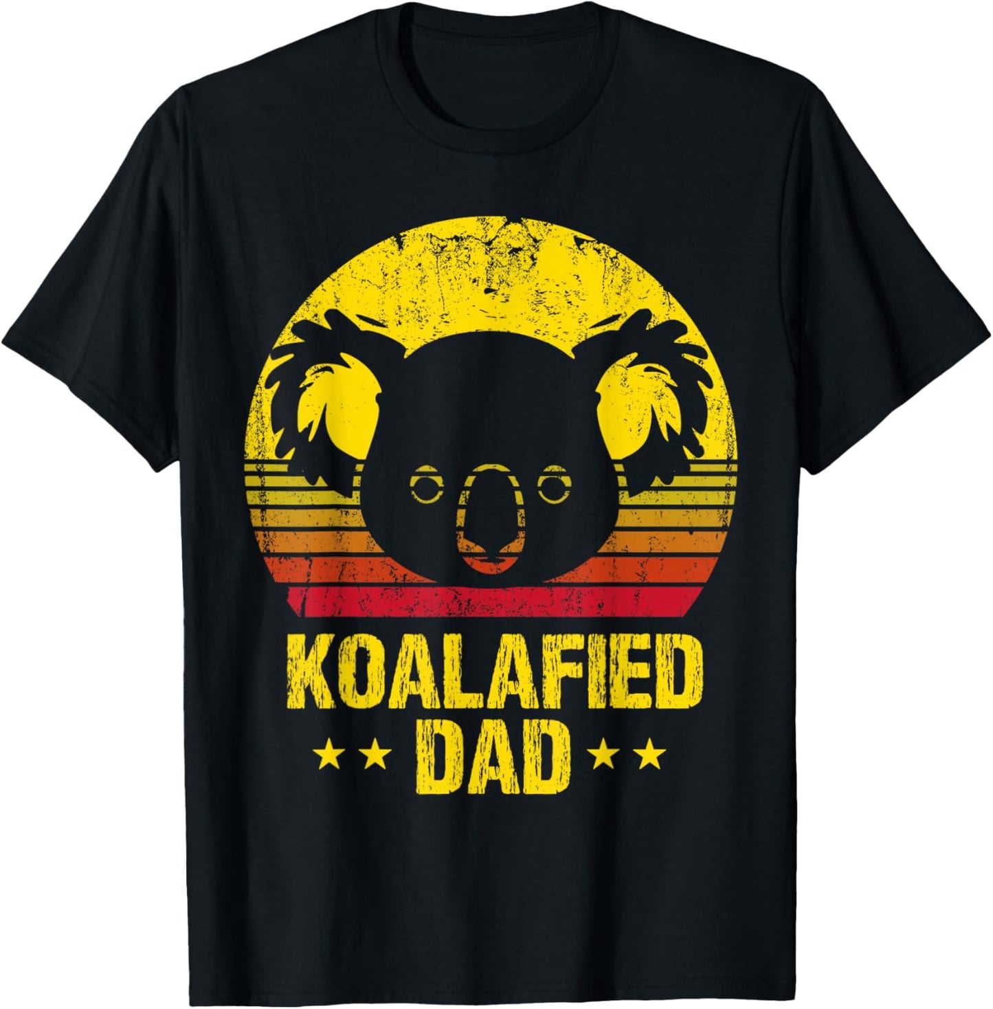 Koalafied Dad Daddy Dad Jokes Vintage Koala For Father's Day T-Shirt - T-Shirt | Black