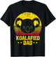 Koalafied Dad Daddy Dad Jokes Vintage Koala For Father's Day T-Shirt - T-Shirt | Black