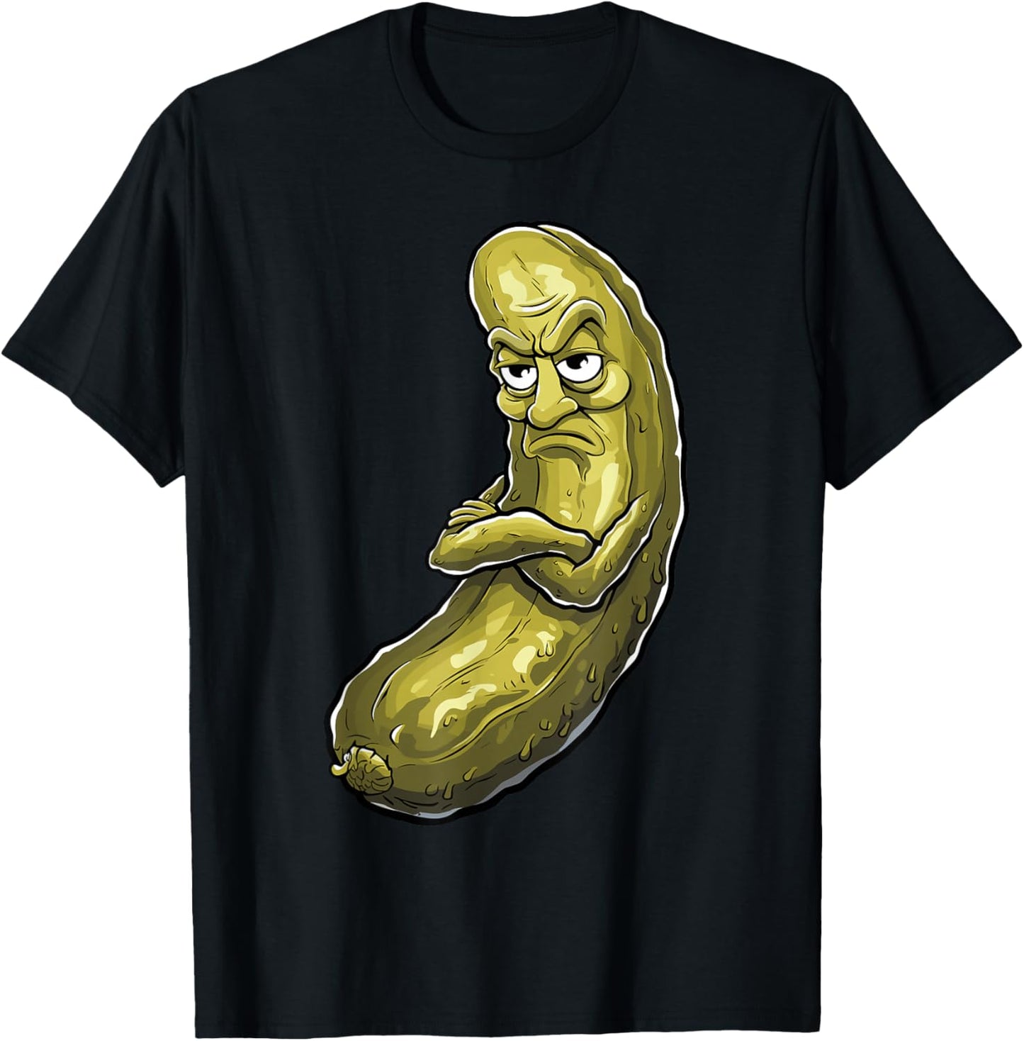 Grumpy Dill Pickle T-Shirt - T-Shirt | Black