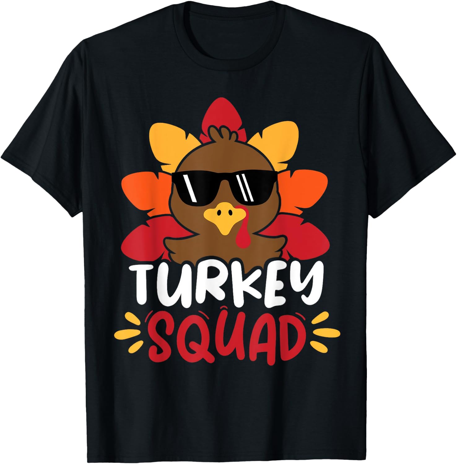 Turkey Trot Squad Little Boys Funny Thanksgiving Toddler T-Shirt - T-Shirt | Black