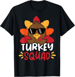 Turkey Trot Squad Little Boys Funny Thanksgiving Toddler T-Shirt - T-Shirt | Black
