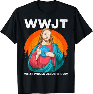 What Would Jesus Throw Disc Golf Jesus Humerus Golfer T-Shirt - T-Shirt | Black