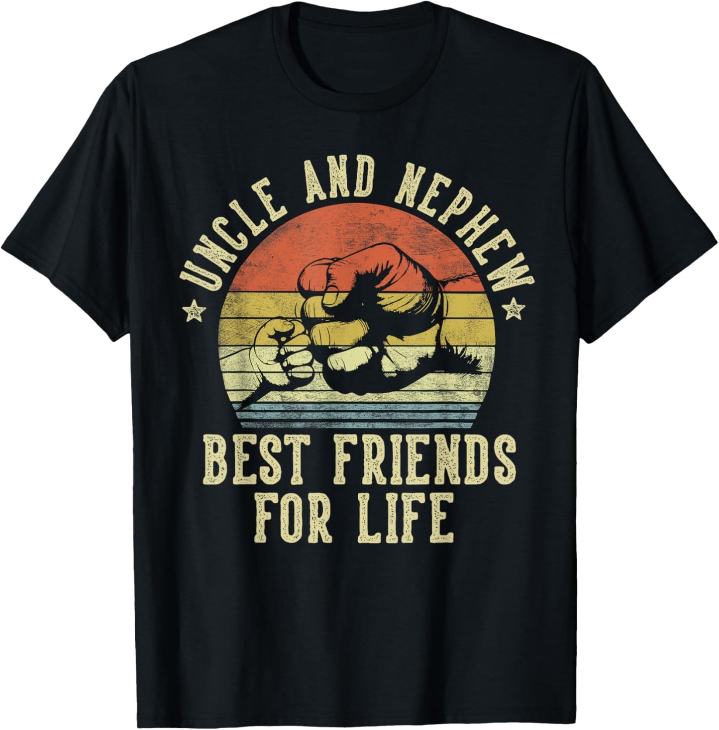 Uncle and Nephew Best Friends for Life Funny Uncle T-Shirt - T-Shirt | Black