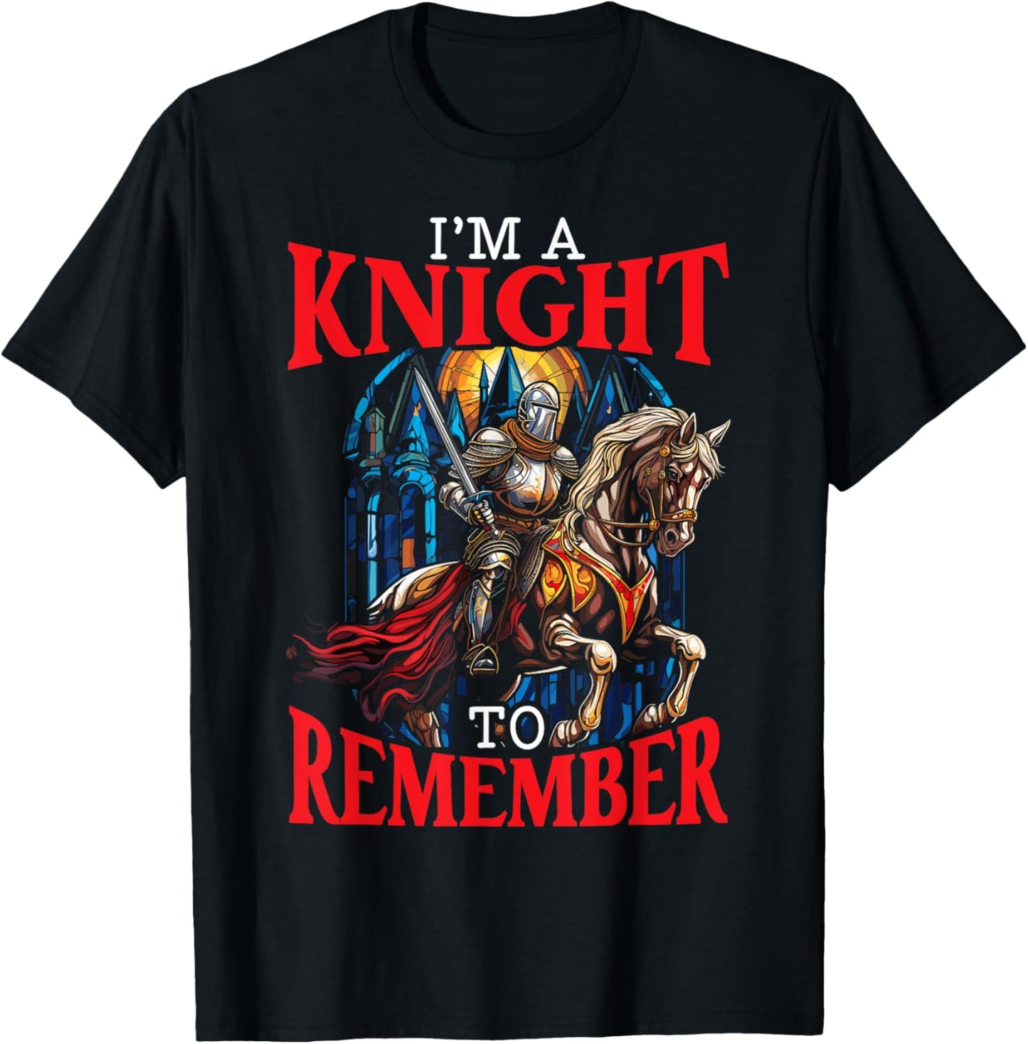 Jousting Medieval Knight Battle Lance Renaissance Joust T-Shirt - T-Shirt | Black