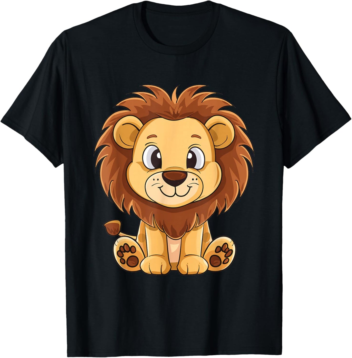 Cute Lion for Kids T-Shirt - T-Shirt | Black