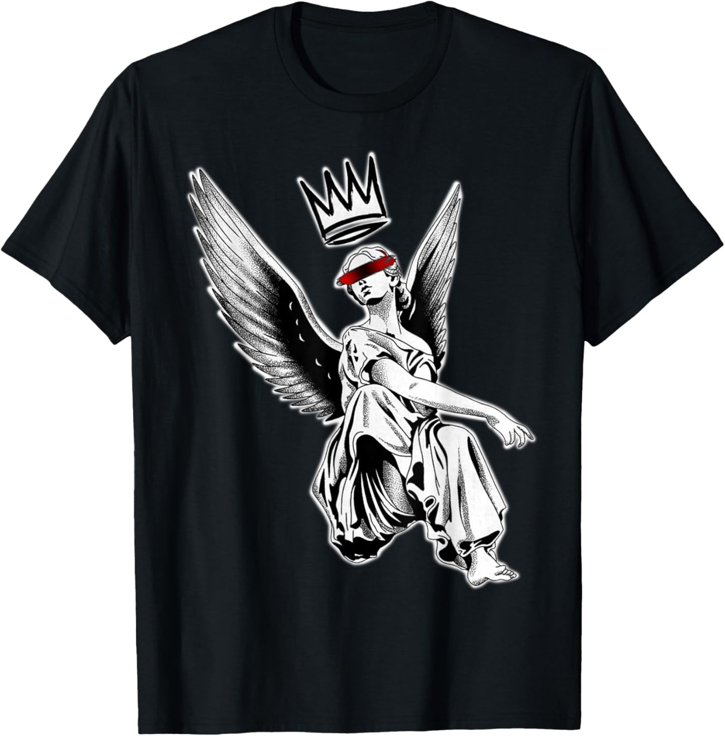 Angel King Crown Streetwear T-Shirt - T-Shirt | Black