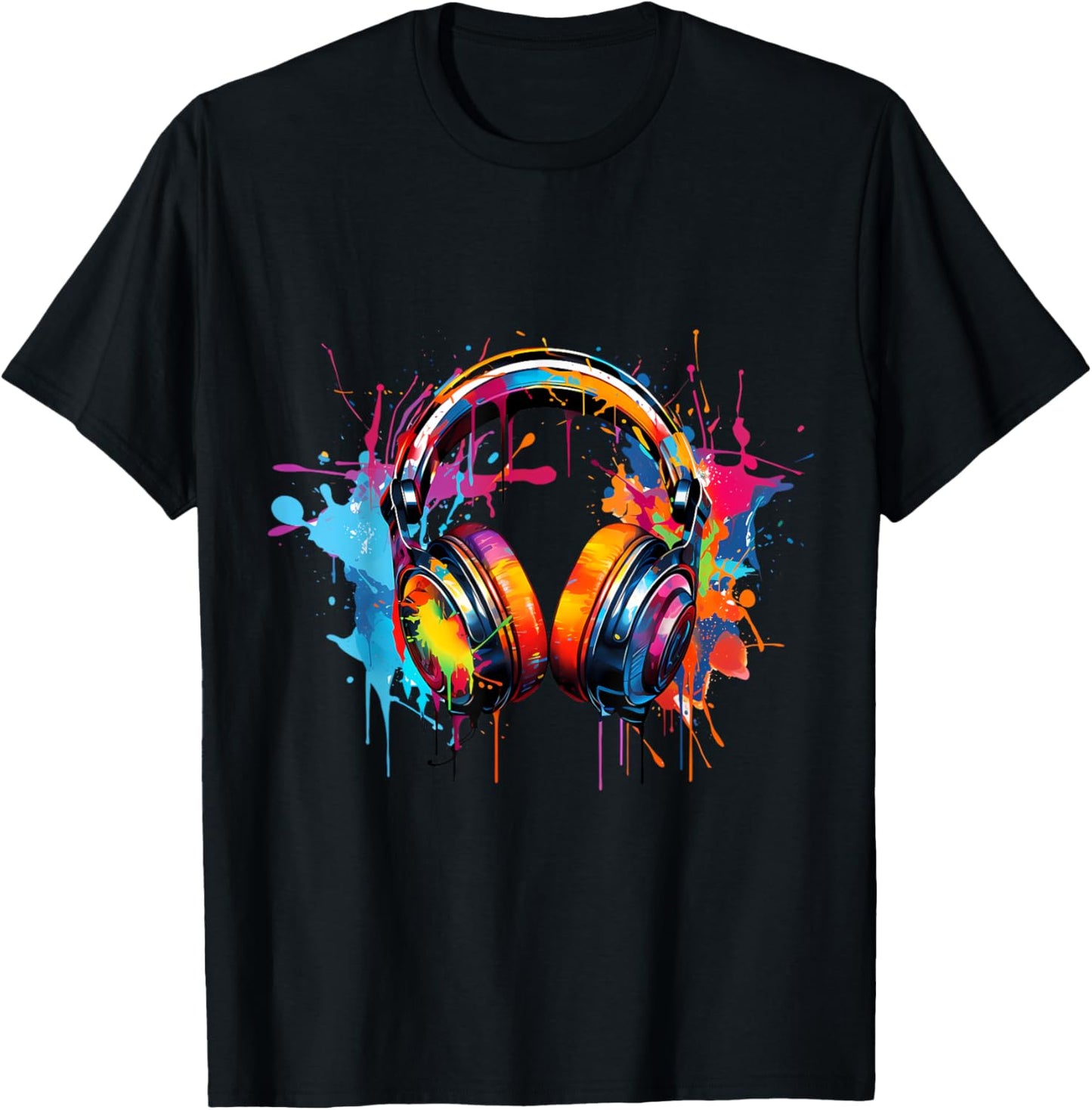 Kopfhörer Graffiti Style T-Shirt - T-Shirt | Black