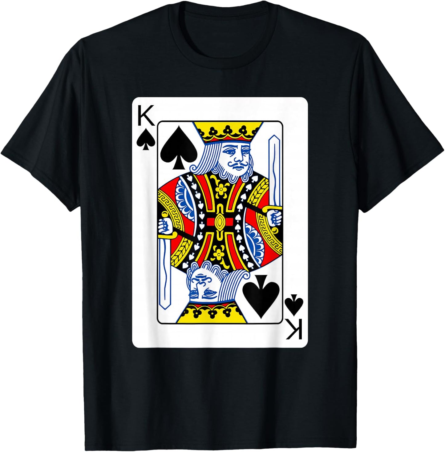 King Of Spades Playing Card Group Costume Poker Player T-Shirt - T-Shirt | Black