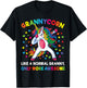 Grannycorn Like A Grandma Only Awesome Dabbing Unicorn T-Shirt - T-Shirt | Black