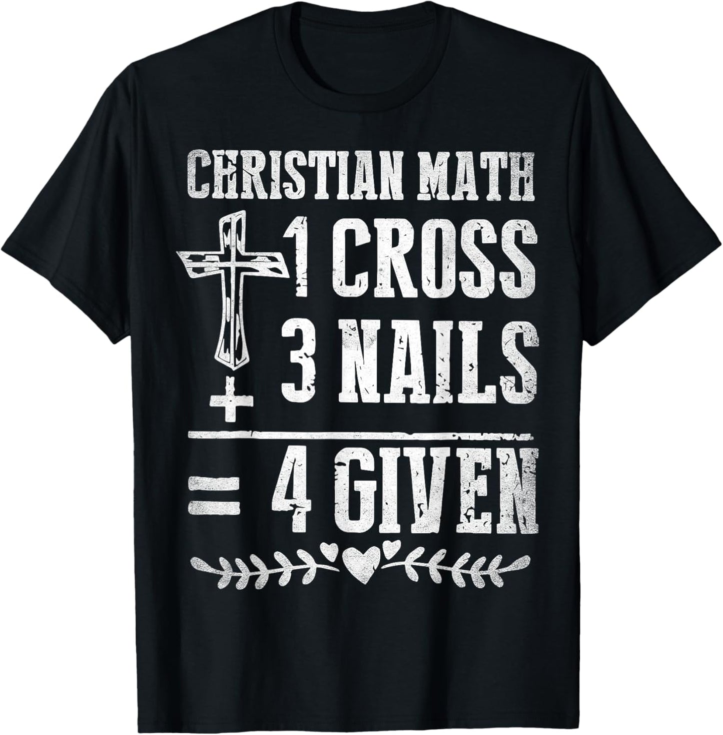 Christian Math God Worshiper Christ Follower Religion Funny T-Shirt - T-Shirt | Black