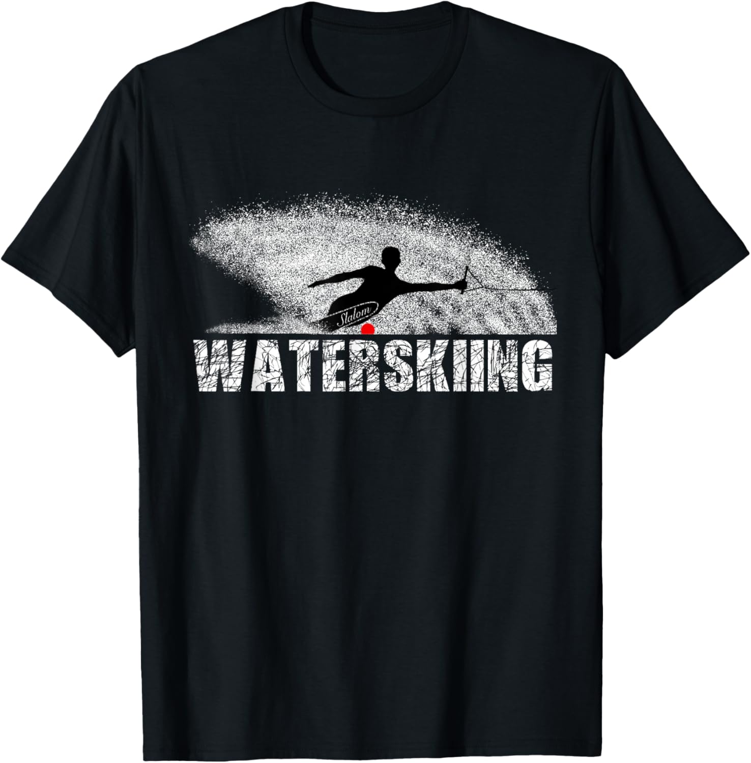Slalom Water Skier T-Shirt - T-Shirt | Black