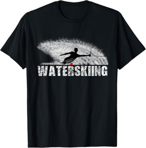 Slalom Water Skier T-Shirt - T-Shirt | Black