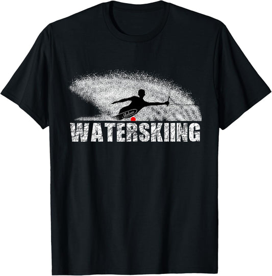 Slalom Water Skier T-Shirt - T-Shirt | Black