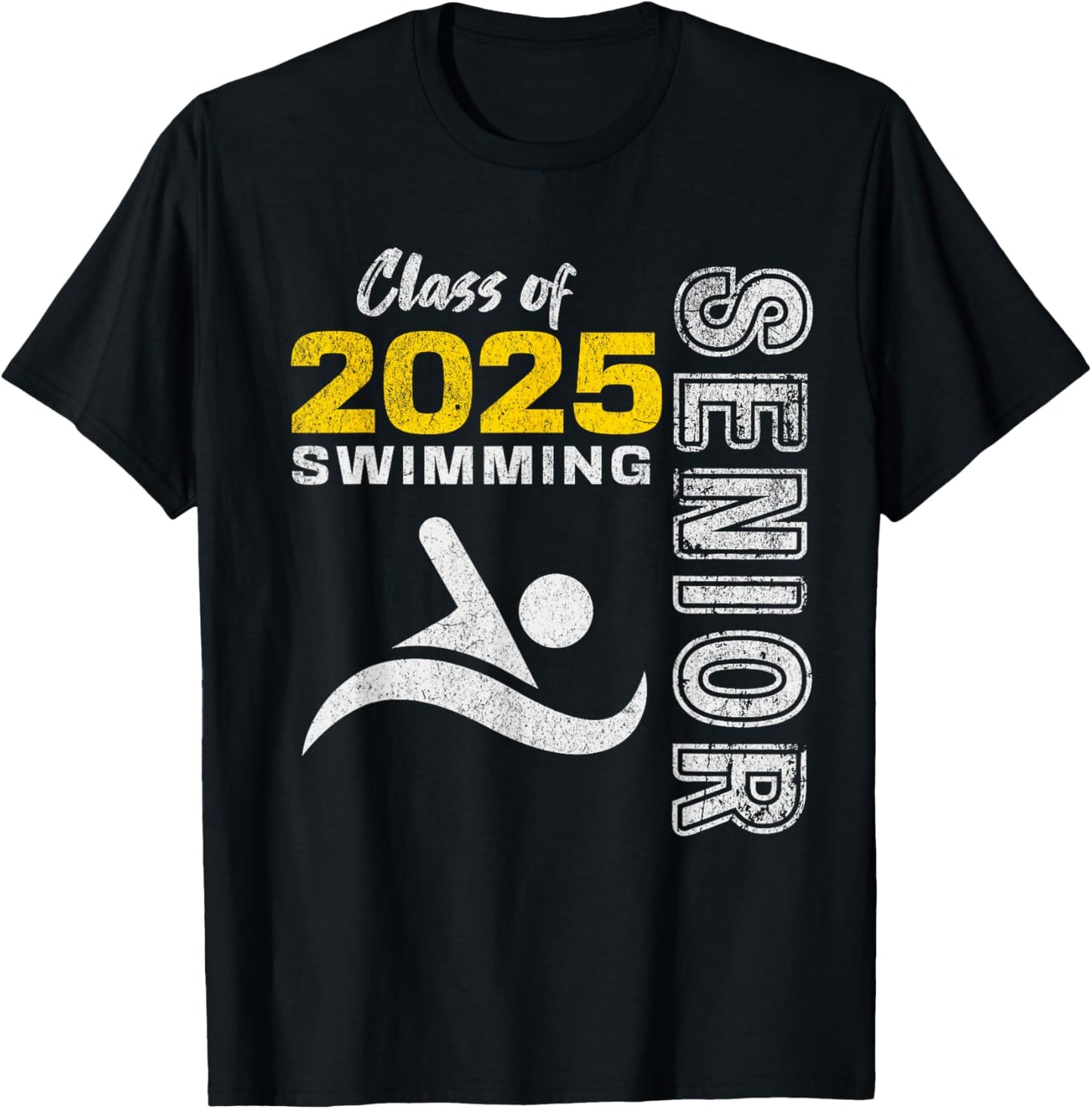 Swimming Team Senior Class of 2025 - Graduation 2025 T-Shirt - T-Shirt | Black