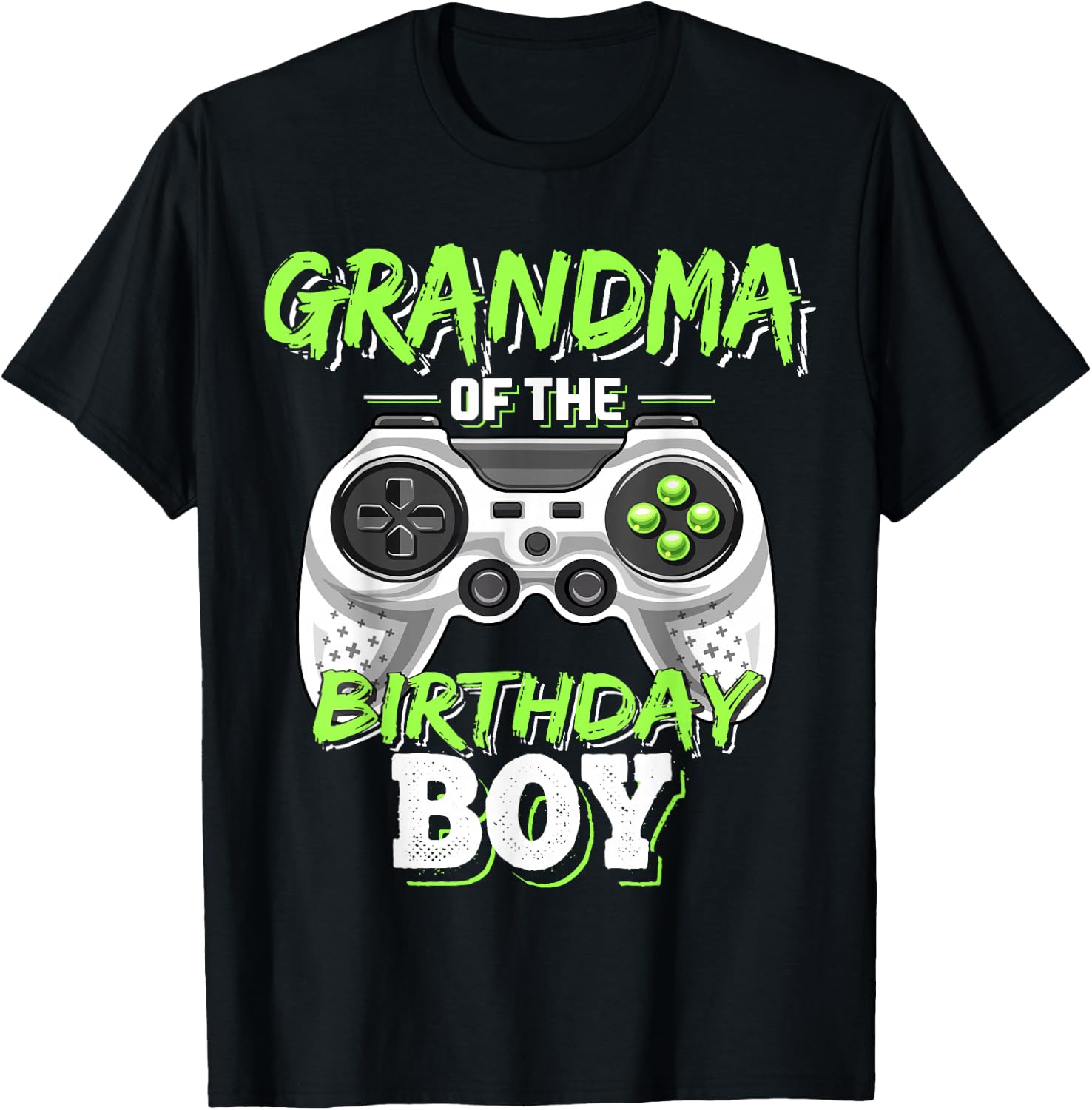Grandma of the Birthday Boy Matching Video Game Birthday T-Shirt - T-Shirt | Black